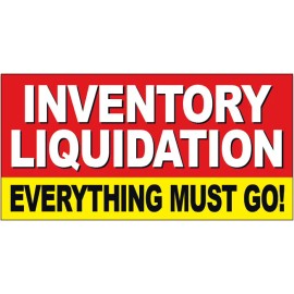 20x48 Inch INVENTORY LIQUIDATION Vinyl Banner Everything Must Go Sign - rb