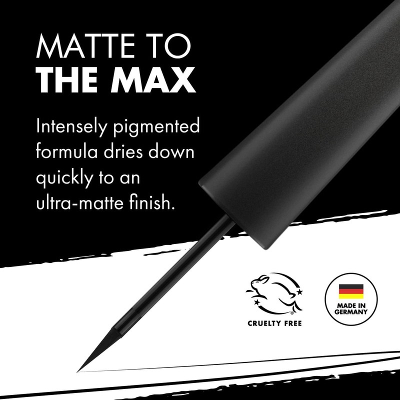 Stay Put Matte Liquid Eyeliner - Waterproof Liquid Eyeliner Pen,