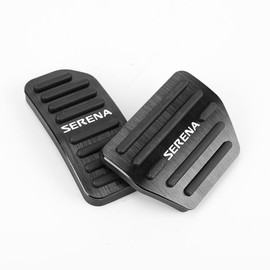 LEXLEYS "Improved Model" Nissan Serena C25 Series C26 Series Aluminum Pedal Axle Brake Cover No Tools Needed Non-slip Covered Rubber Custom Dress Up Parts (Black)