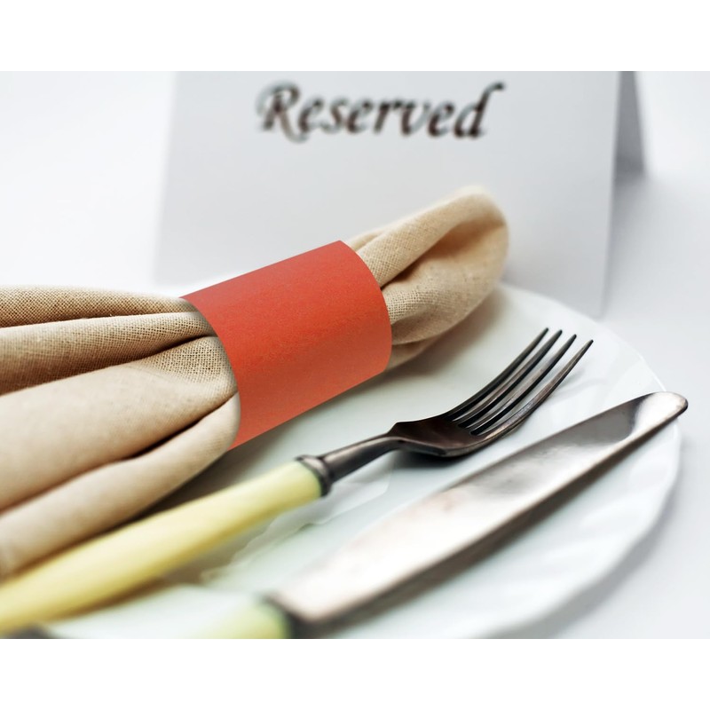 Penta Angel Paper Napkin Band 200Pcs Self-Adhesive Napkin Rings Bulk