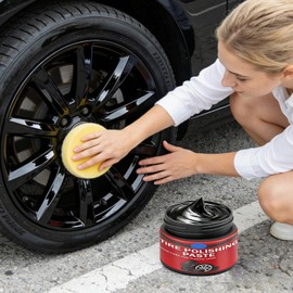 2Bottles Tire Coating & Trim Restorer with Sponge,Tire Coating Paste, Long-Lasting Ceramic Coating,Bring Back the Original Deep Black Shine to Rubber and Plastic For Car, Truck, Motorcycle, RV & More