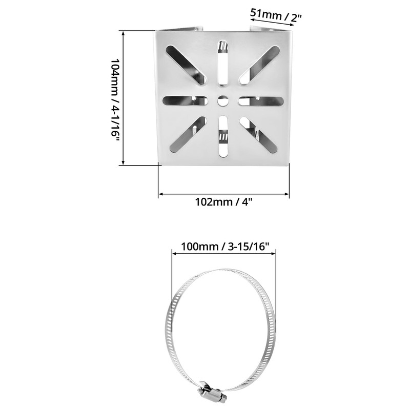 QWORK® Universal Vertical Pole Mount with 3 Pipe Clamps Dia