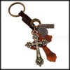 White Fang AZ103 Keychain, Stylish, Keyring, Cross, Cross, Retro, Charm,