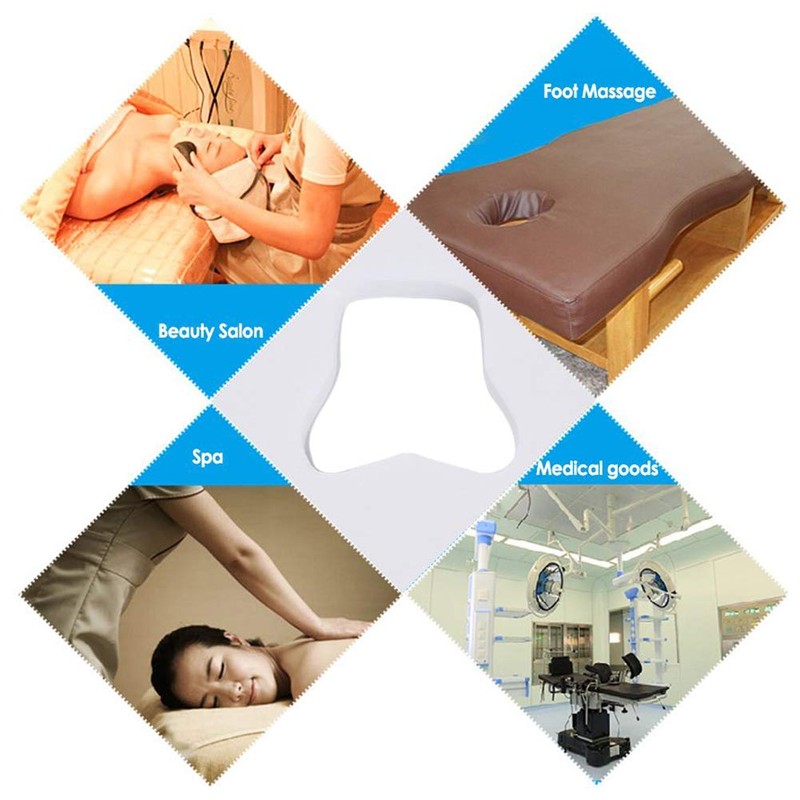 100Pcs Disposable Face Cradle Covers White Breathing Non-Woven Massage Face