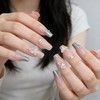 Domiya Z838 Nail Tips, 24 Pieces, Short, Summer, Popular, Japanese