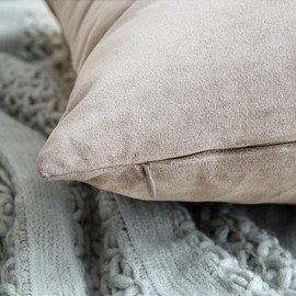 MIULEE Velvet Soft Decorative Square Throw Pillow Case Cushion Covers Luxury Pillowcases for Livingroom Sofa Bedroom with Invisible Zipper 30cm x 50cm 12x20 Inch 1 Piece Heart Wood