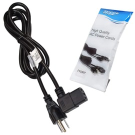 HQRP AC Power Cord Compatible with Horizon Fitness T92 (TM607) T93 (TM608) T95 (TM202) TSC4 (TM76B) TSC5 (TM74B) WT751 (TM279) Treadmill Mains Cable, UL Listed