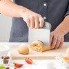 2-in-1 Stainless Steel Bench Scraper and Dough Cutter, Multipurpose Tool