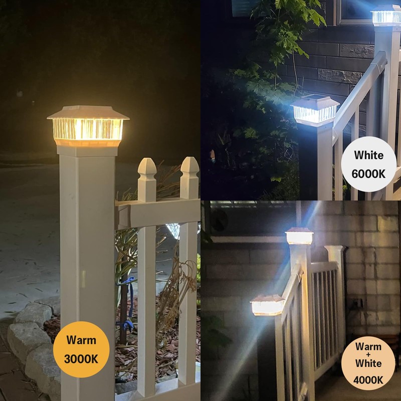ONLSITY Single Solar Post Cap Lights for 4"x4" Posts &