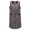 Schuerzenfabrik Button Gown Women's Mixed Fabric Checked Apron Sleeveless Cooking