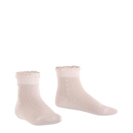 FALKE Kids Romantic Net socks, 1 pair, UK size 9-11.5 (EU 27-30), Pink, cotton mix - Soft cotton, ideal for festive occasions