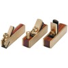 3 piece Micro Mini Brass Hand Plane Set Wood Finish