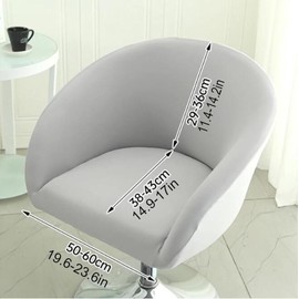 Bar Stools Cover,Short Back Chair Cover, Swivel Chair Slipcovers with Back, Stretch Bar Stool Chair Slipcovers with Round Backs Arms Curved Accent,Counter Bar Stool Cover for Armchair,Kitchen(H20,4PCS