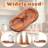 Molain Salt and Pepper Mill Tray, Acacia Wood Tray, Pepper