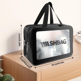 Cosmetic bag, make-up bag with large capacity, storage bag, cosmetic bag, aircraft dry and wet separation, portable waterproof toiletry bag, for travel, business, travel, bathrooms