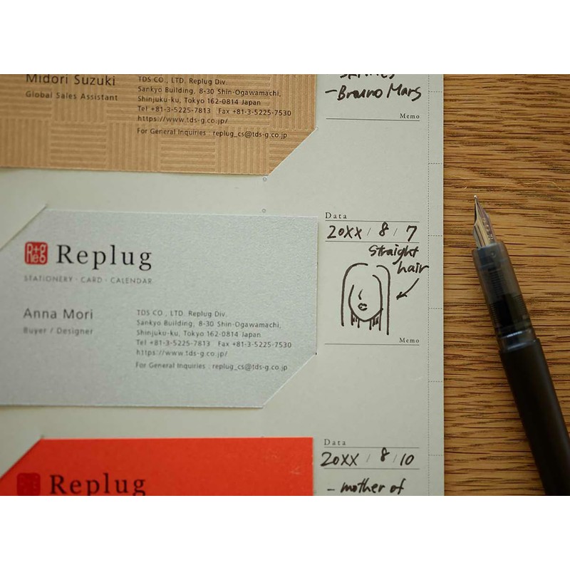 Replug Business Card File Log Book Black B02-473