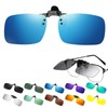 Penguinfly Men's Polarized Clip-on Sunglasses, Flip Up from Above Glasses,