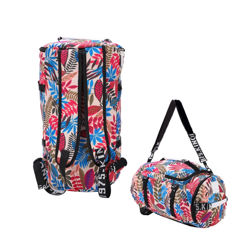 Printed Backpack Polyester Large Capacity Multifunctional Outdoor Leisure Travel BagColor