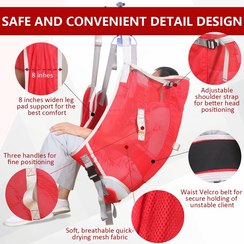 EZ Assistive Patient Hygiene Assist Lift Sling, Lift Sling for