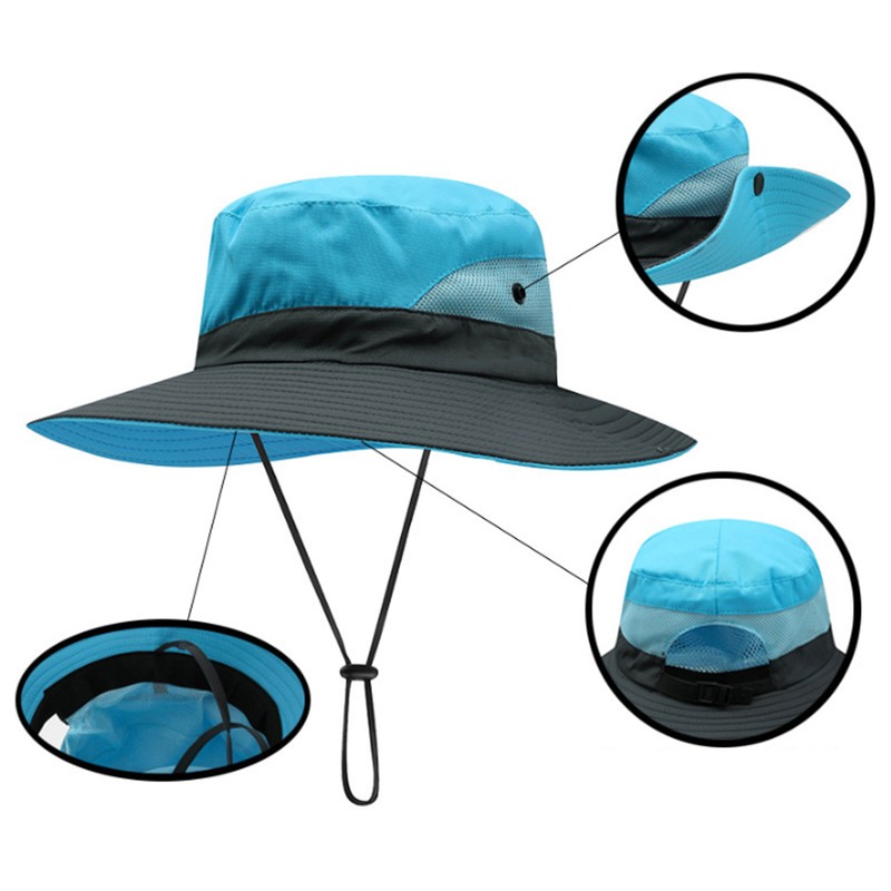 Sun Protection Hat for Women Adjustable Rope Band Quick Drying