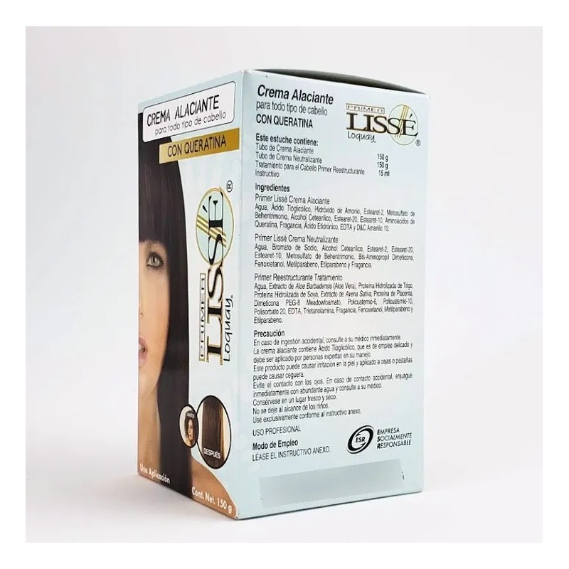 Crema Alaciado Permanente Con Queratina Lisse Sin Formol