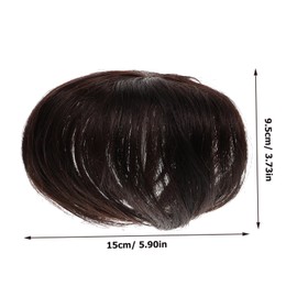 Beavorty Straight Hair Topper Wiglet for Women with Invisible Clip Lightweight Scalp Hairpiece for Covering Gray and Thinning Hair Comfortable Easy to Wear Deep Brown