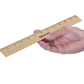 Westcott 12" Wood Ruler, Beveled Edge (05011)