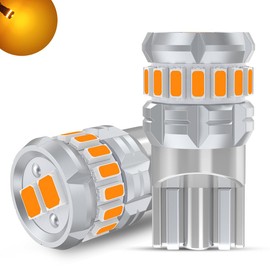 T10 LED White Super Bright 2 Pieces Position/License Plate/Number Light/Room Lamp Built-in Canceller LED T10 Vehicle Inspection Compatible 3014 LED Chip 18-piece 12V-24V Vehicles (2 Pieces) (Amber)