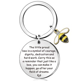 QMVMV Bee Gifts Bee Keyring for Women Men Daughter Son Honey Bee Gifts Colleague Leaving Gifts Keyring Coworker Appreciation Gift Bee Lover Gift for Family Friends