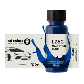 SD COLORS Mauritius Blue LZ5C Paint Repair Paint 15ml with Brush Coded LZ5C Mauritius Blue