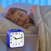 Night Light Small Alarm Clock,Small Portable Bedside Alarm Clock with