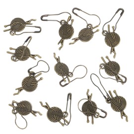 VILLFUL 12pcs Antique Crochet Stitch Markers with Removable Lobster Clasps Durable Locking Stitch Markers and Tracking Knitting and Crocheting Projects