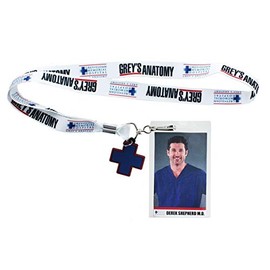 Greys Anatomy Derek Shepherd Lanyard w/Charm