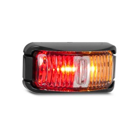 LED Autolamps 42 Series 12-24V Side Marker Lamp, 74 mm x 38 mm x 35 mm Size, Red/Amber/Black