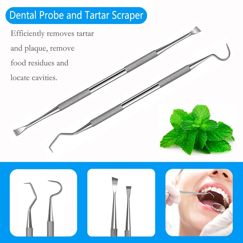 SENLMLER Dental Tools, Professional Plaque Remover Teeth Cleaning Tool Kit,