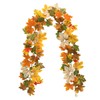 Soochat Fall Maple Leaves Garland 5.8 Ft Artificial Autumn Fall