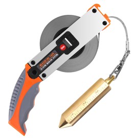 Cekegon Oil Tank Gauging Tape, Explosion-Proof Sounding Tape Measure with Stainless Steel Ruler, 350g Brass Plumb Bob (30M/98ft)