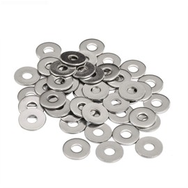Bclla Zkenshan-washers M2.5 M3 M3.5 M4 M5 M6 M8 M10 M12 GB96 304/A2-70 Stainless Steel Large Size Flat Washer DIN9021, Good wear Resistance (Inner Diameter : M6 (50Pcs))