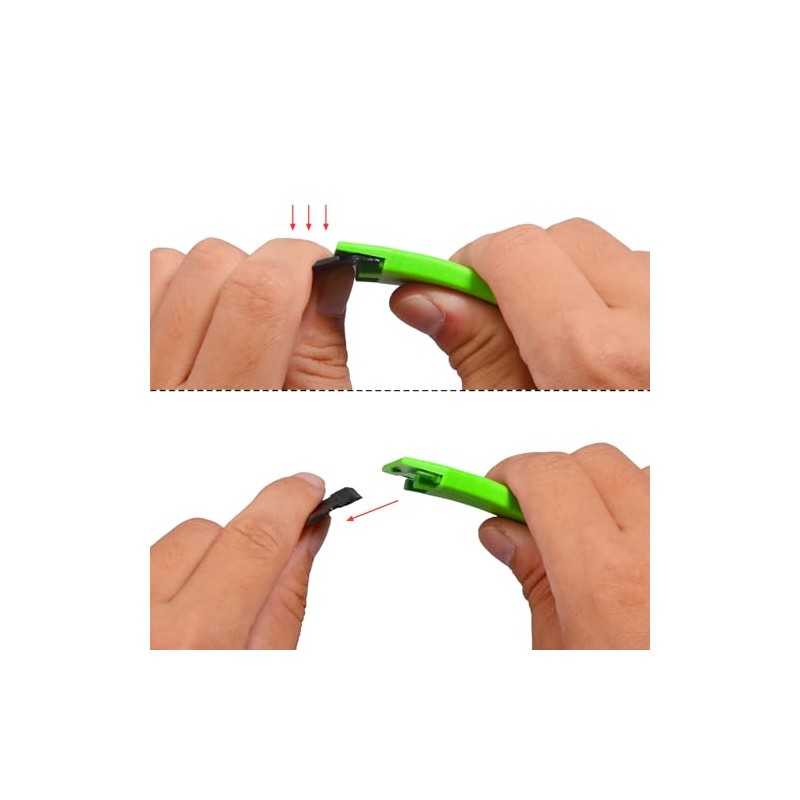 EHDIS 1.5" Plastic Razor Scraper with 10pcs Double Edged Plastic