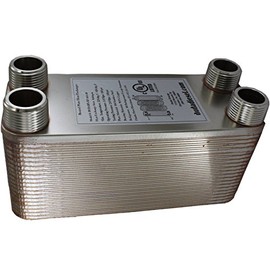 Duda Energy HX1640: F100 B3-16A 40 Plate Heat Exchanger 1" Female NPT, Degrees_Celsius, to Volts, Amps, (