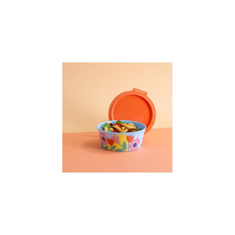 Koziol Bowl with Lid Nora Box 1.3 L Blooms Multicoloured