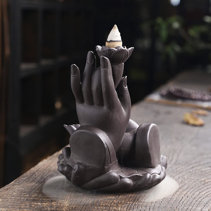 Fyearfly Buddha Hand Waterfall Incense Burners Smoke Waterfall Medium Backflow