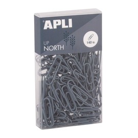 APLI Upnorth 19979 Metal Paper Clips 28mm Pack of 140 Blue Vivid Design Desk Accessories