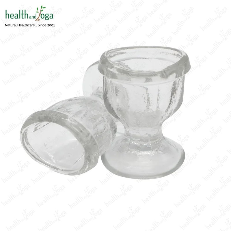 HealthAndYoga™ ChillEyes Transparent Glass Eye Wash Cup - Effective Eye