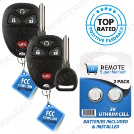 RemoteSuperMarket Replacement for Chevy 2006-2011 HHR Uplander Remote Start Car Key Fob Set Pair