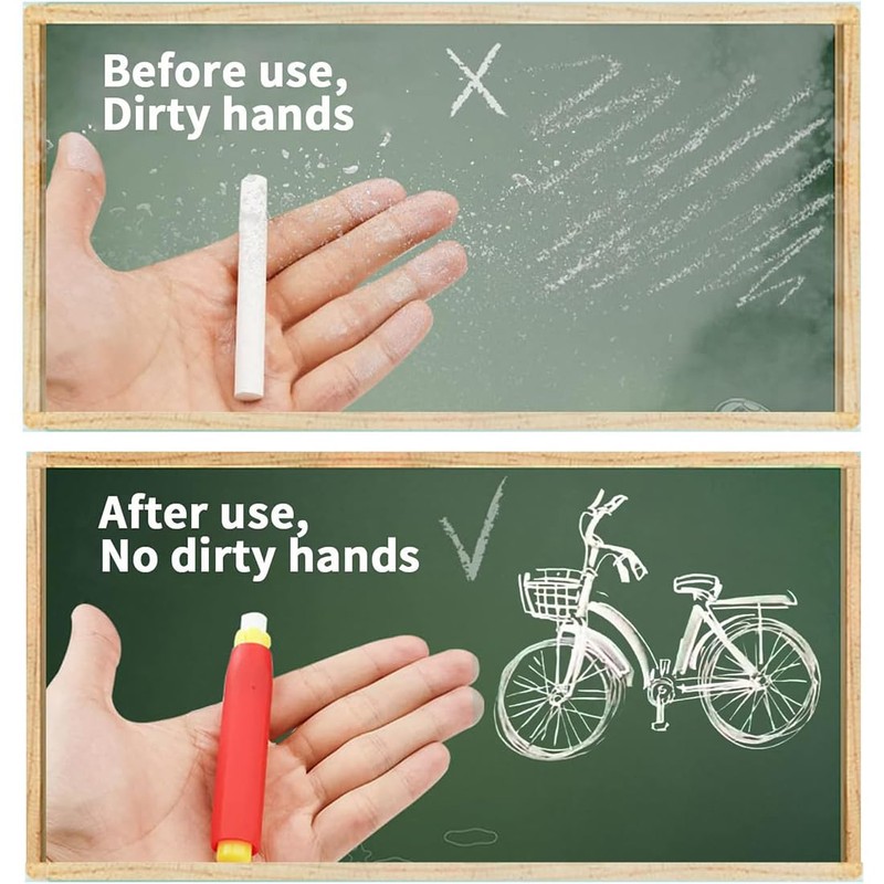 Chalk Holder, Pack of 10 Plastic Chalk Holders, Adjustable Chalk