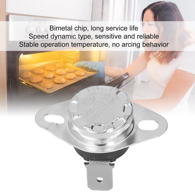10Pcs Thermostat Thermal Switch Manual Hand Reset Bimetallic Chip Temperature
