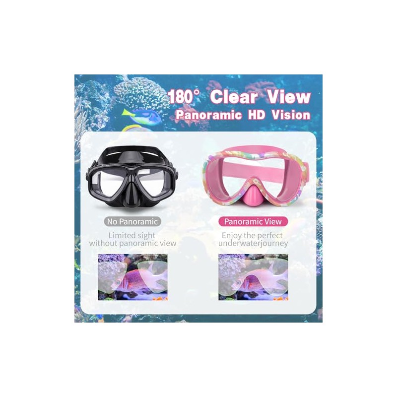 anteojos de natación para niños, antifugas con funda para la