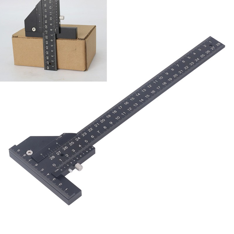0 to 280mm T Shaped Ruler Aluminum Alloy Accurate Scale