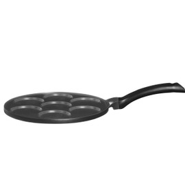 Maku Pancake Pan Diameter 26 cm 7-Hole Cast Aluminium Pan Ideal for Quail Eggs and Pastries